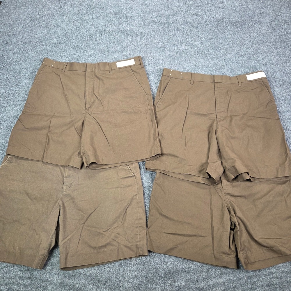 4 Lot Used TwinHill Parcel Brown Shorts Men's 38 UPS Work Uniform